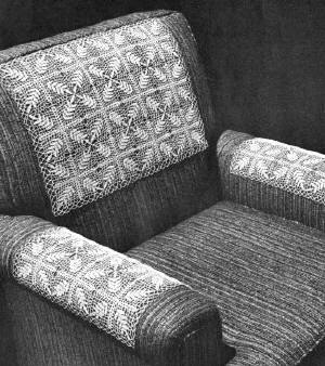 Laurels Chair Set Filet Crochet Pattern