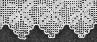 Leaf Edging Filet Crochet Pattern