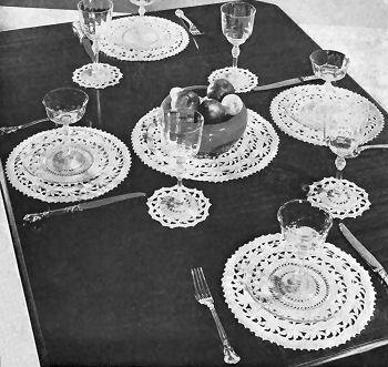 Leaf Doily Table Setting Crochet Pattern