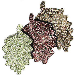 Leaf in 3 Sizes Trivet or Pot Holder Crochet Pattern