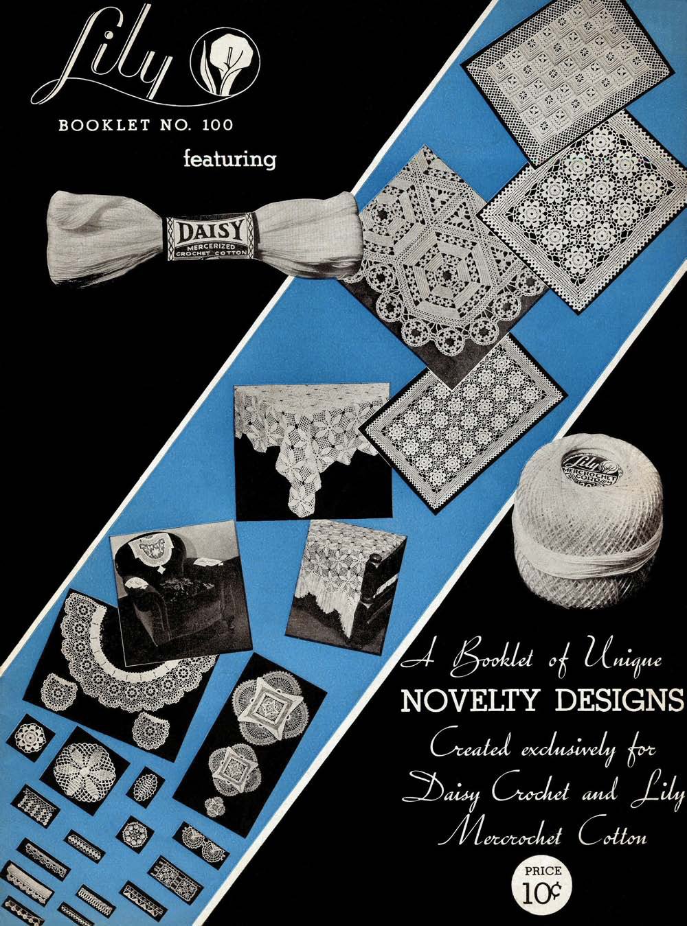 Novelty Designs Linens Vintage Crochet Patterns Book