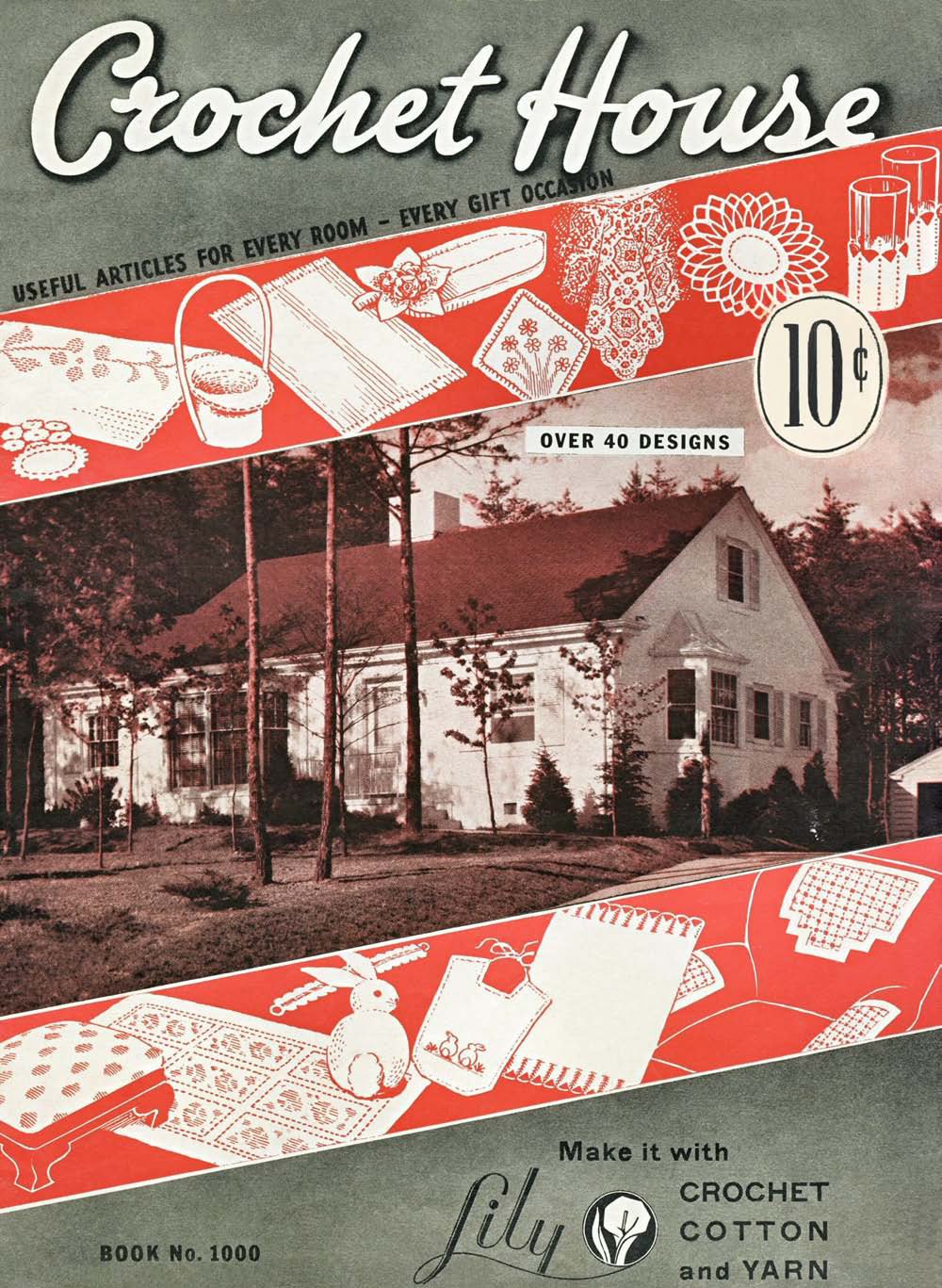 Crochet House Home Decor Linens Vintage Crochet Patterns Book