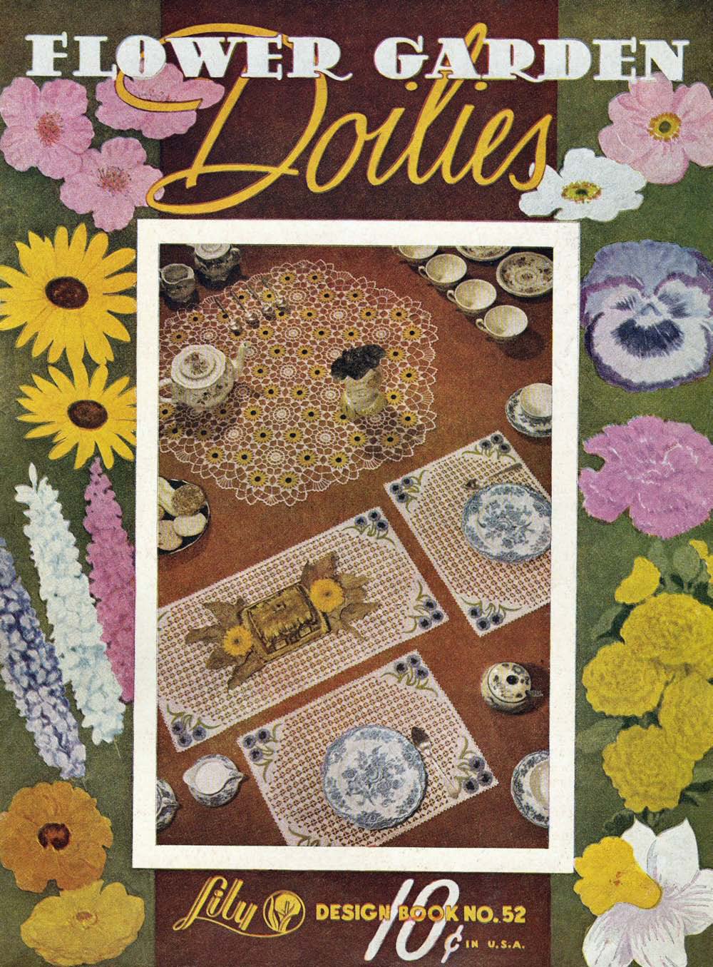 Flower Garden Doilies Vintage Crochet Patterns Book