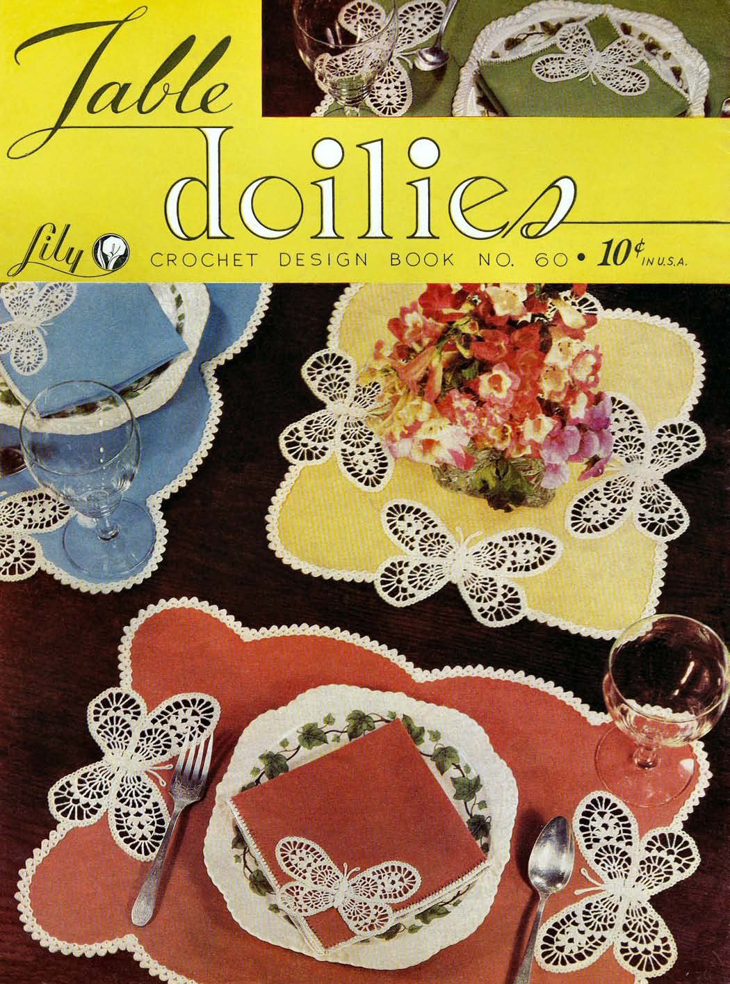 Table Doilies Vintage Crochet Patterns Book