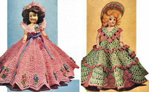 Doll Gowns Vintage Crochet Patterns