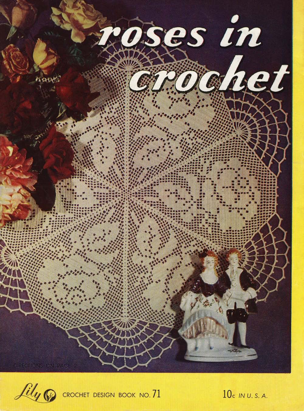 Roses Linens Doilies Vintage Crochet Patterns Book