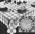 Lucky Star Motif Tablecloth Crochet Pattern