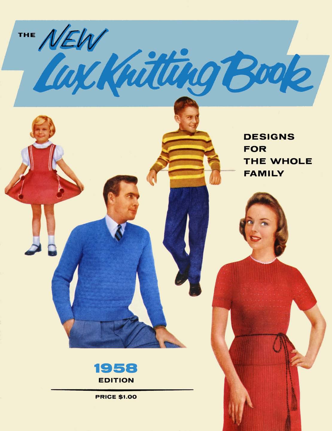New Lux Knitting Book 1958 Vintage Patterns