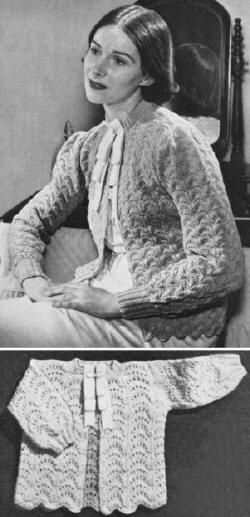 Mother & Baby Bed Jacket Sweaters Knitting Pattern 38-42