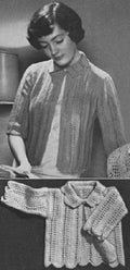 Mother & Baby Bed Jacket Sweaters Knitting Pattern 32-36