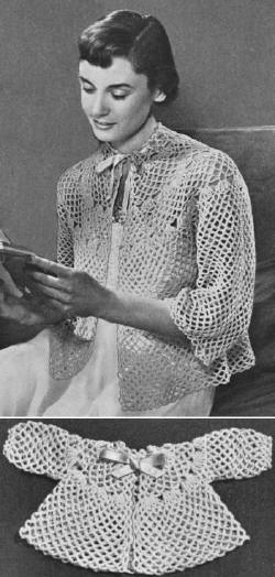 Mother & Baby Bed Jacket Sweaters Crochet Pattern
