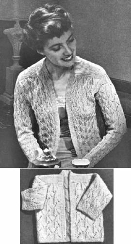 Mother & Baby Bed Jacket Sweaters Knitting Pattern 32-36