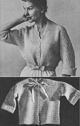 Mother & Baby Bed Jacket Sweaters Crochet Pattern