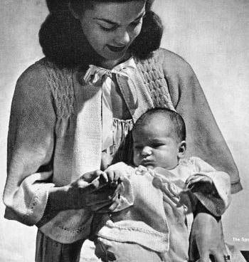 Mother & Baby Bed Jacket Sweaters Knitting Pattern