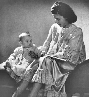 Mother & Baby Bed Jacket Sweaters Knitting Pattern