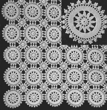 Magnolia Motif Bedspread Crochet Pattern