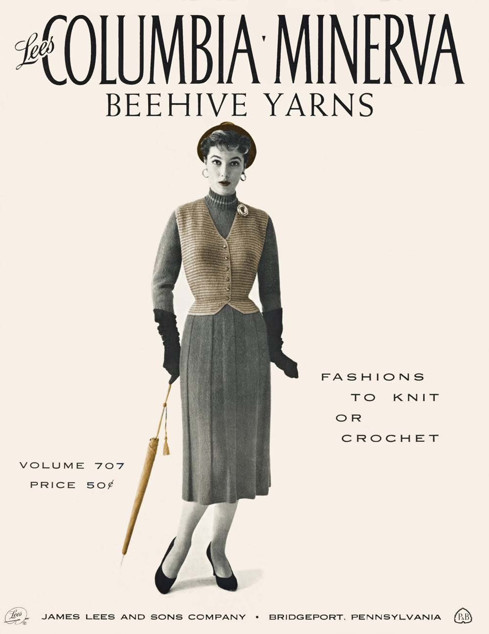Minerva Fashions Vintage Knitting Crochet Patterns Book