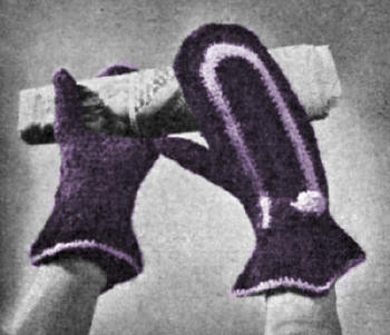 Mittens with Cuff Crochet Pattern Sz S M L