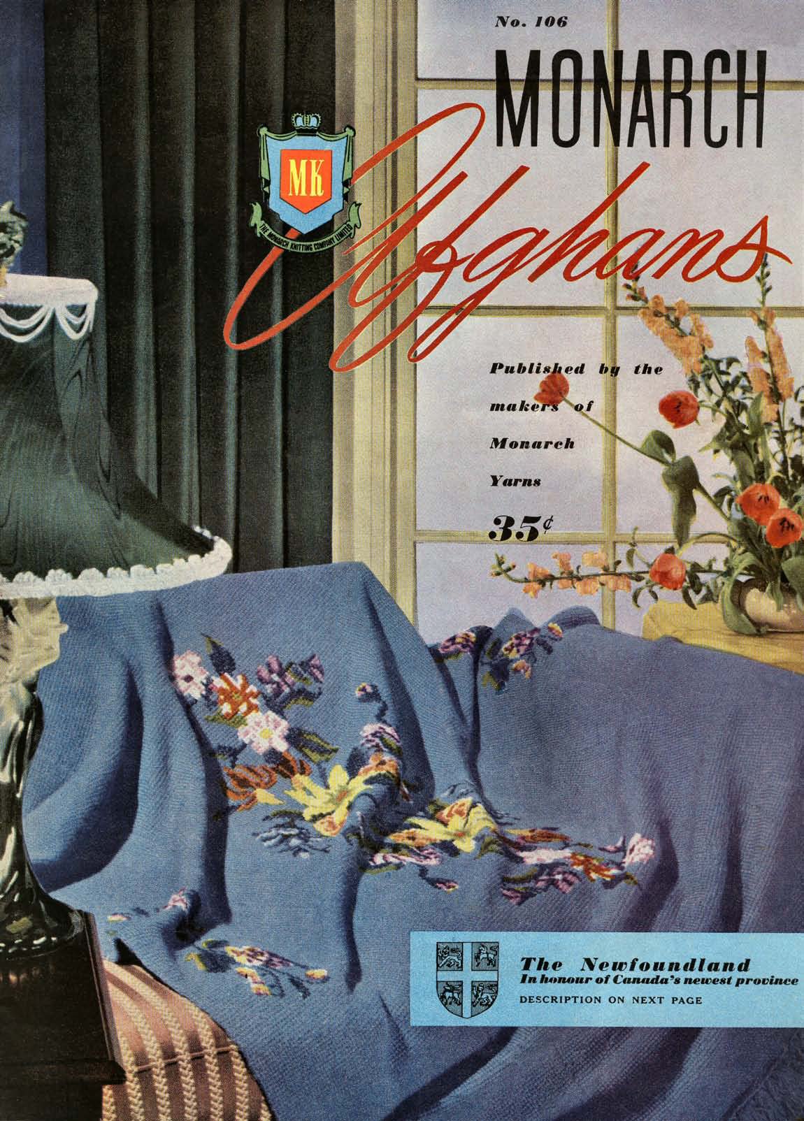 Afghans Vintage Knitting Crochet Patterns Book 106