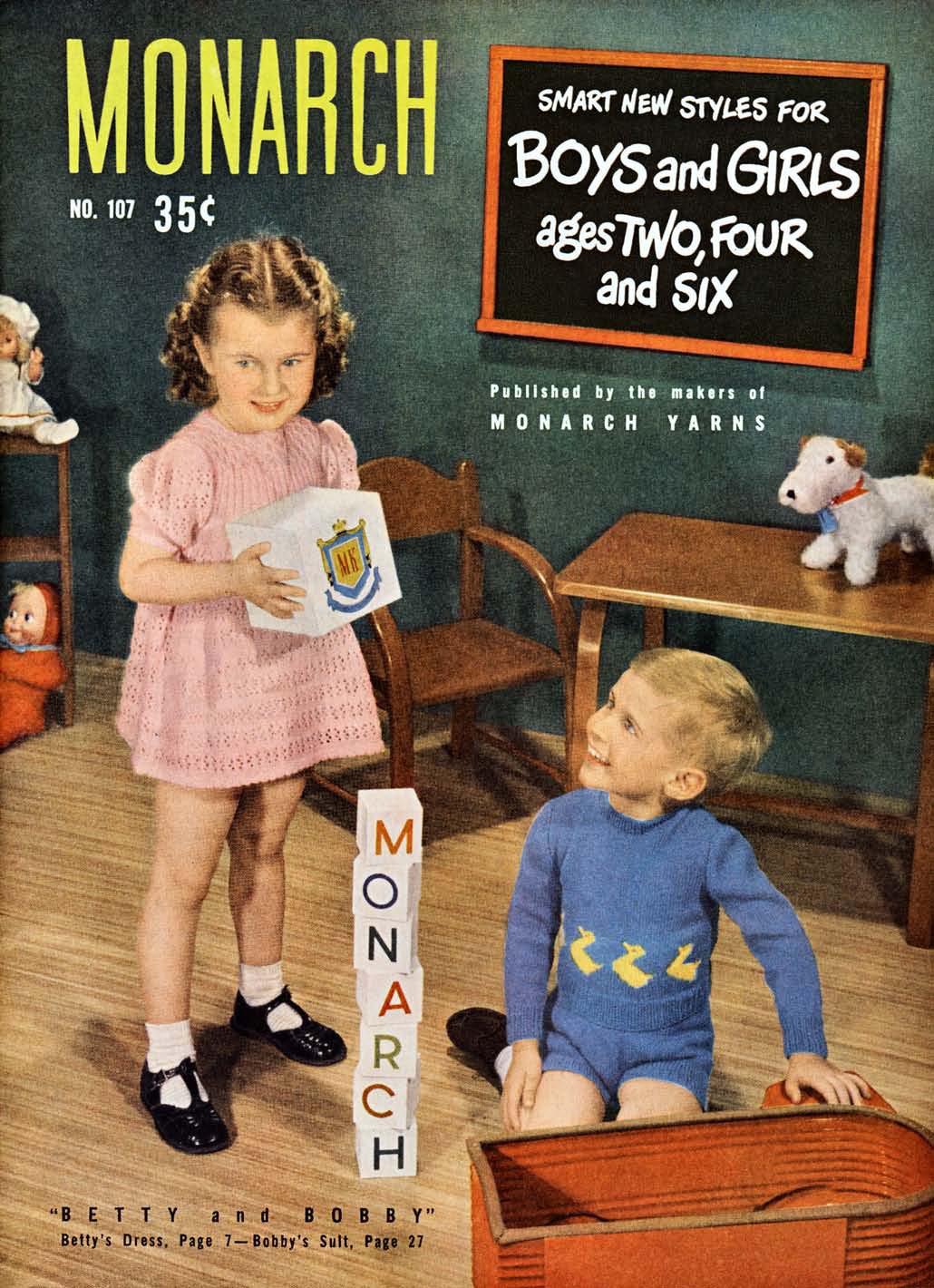 Boys and Girls 2 to 6 Vintage Knitting Patterns Book