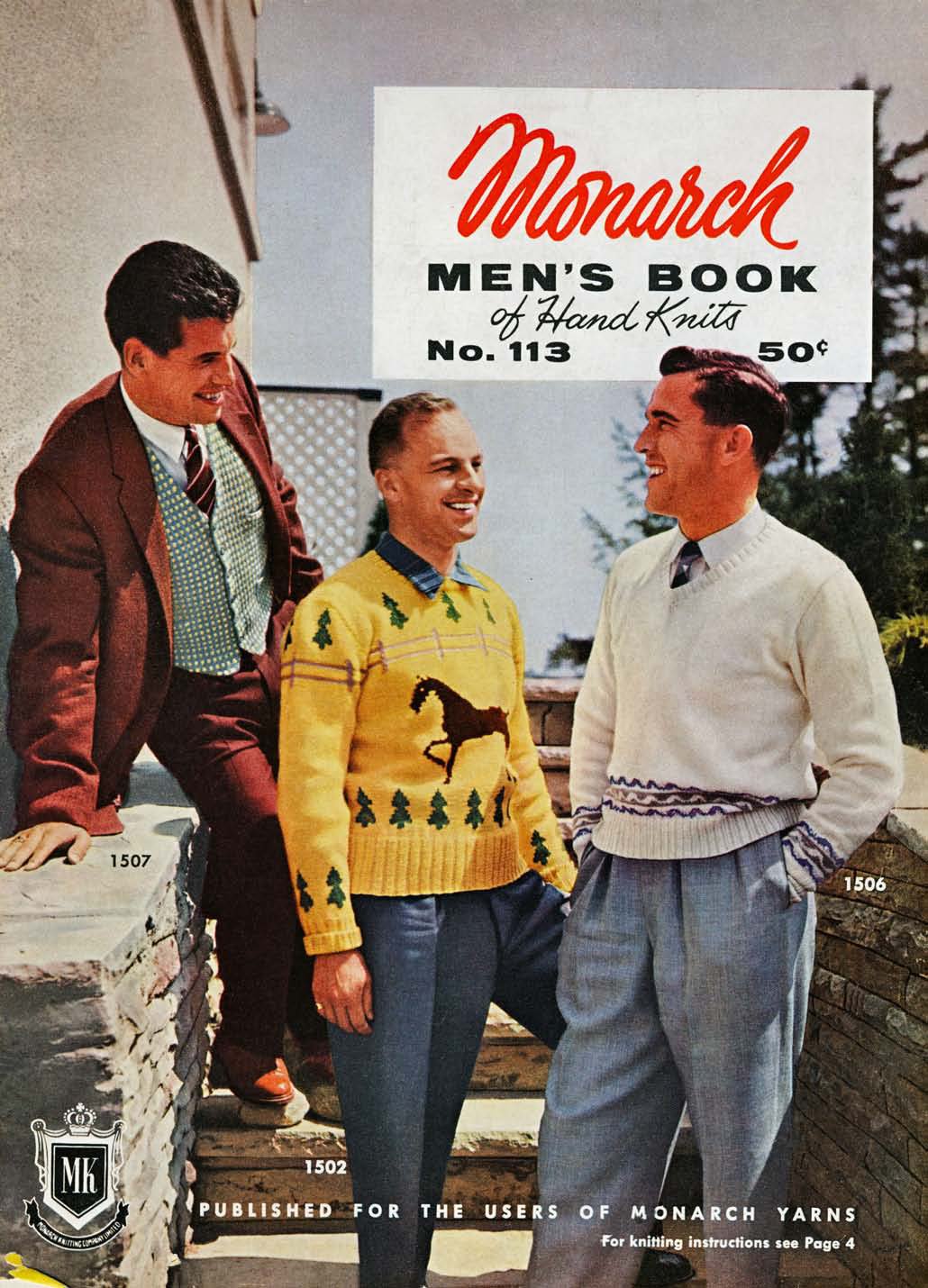 Men's Book of hand Knits Vintage Knitting Patterns