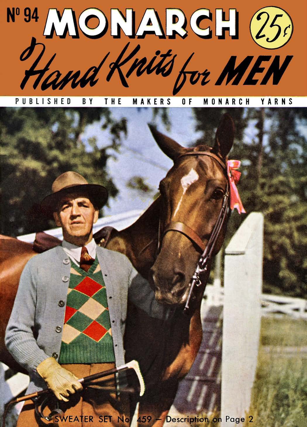 Hand Knits for Men Vintage Knitting Patterns Book