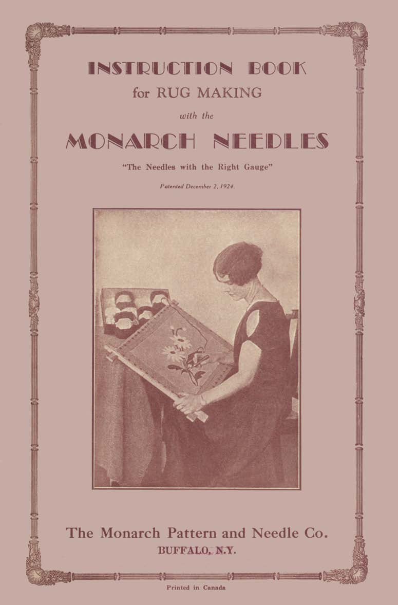 Instruction Book for Rug Making Vintage Patterns
