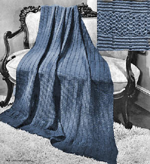 Bordered Monotone Afghan Crochet Pattern