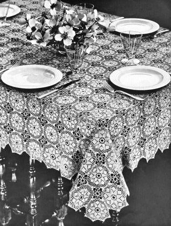 Mosaic Motif Tablecloth Crochet Pattern