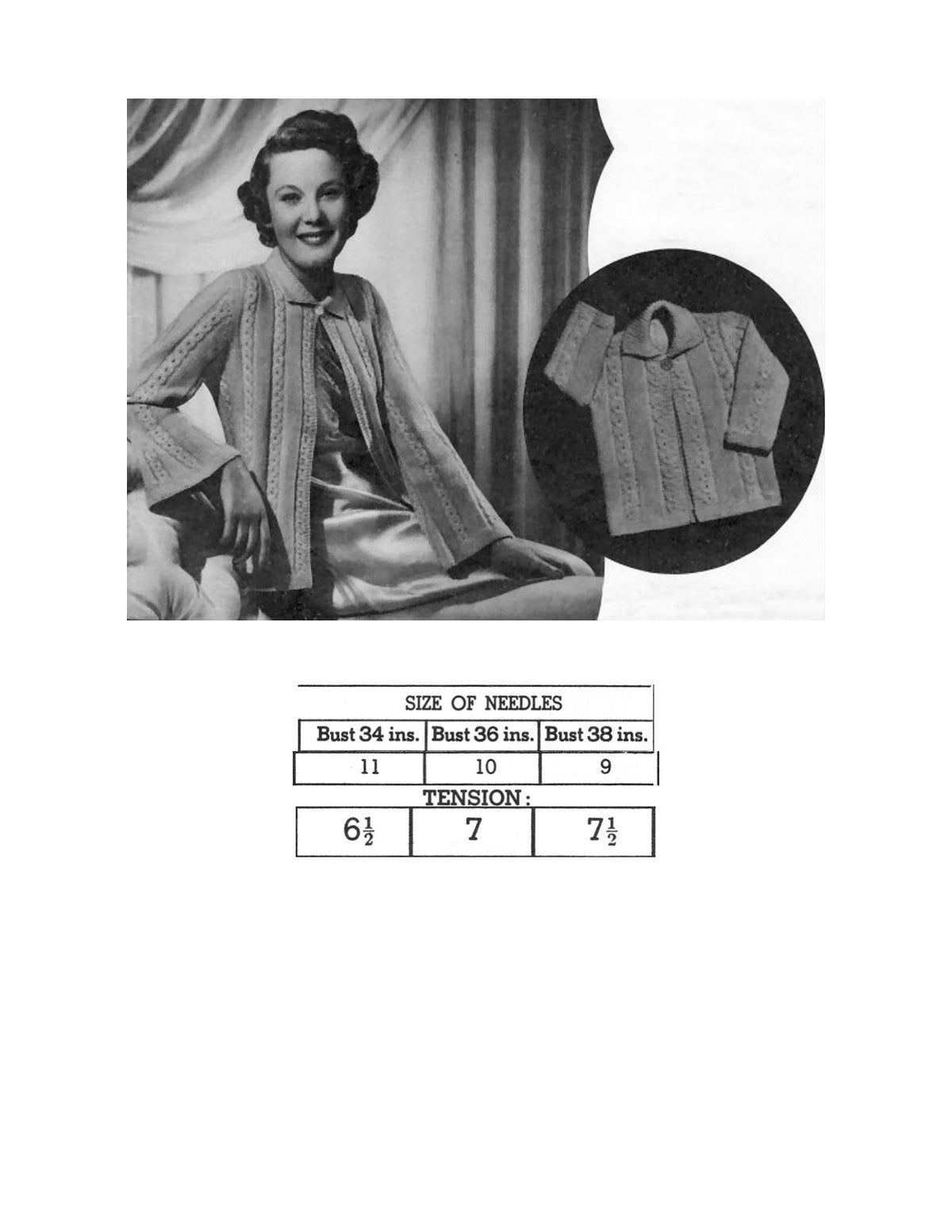 Mother & Baby Bed Jacket Sweaters Knitting Pattern
