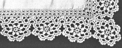 Round Motif Edging with Corner Crochet Pattern