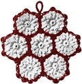 Popcorn Motifs Trivet or Pot Holder Crochet Pattern