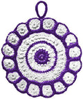 Puff Stitch Motifs Trivet or Pot Holder Crochet Pattern
