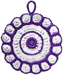 Puff Stitch Motifs Trivet or Pot Holder Crochet Pattern