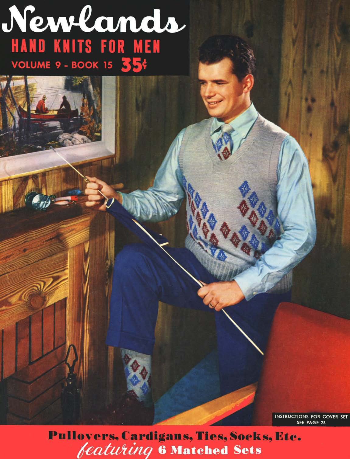 Hand Knits for Men Vintage Knitting Patterns Book
