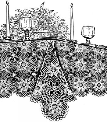 Open Star Medallion Tablecloth Crochet Pattern