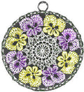 Pansies Trivet or Pot Holder Crochet Pattern