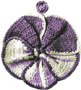 Pansy Trivet or Pot Holder Crochet Pattern
