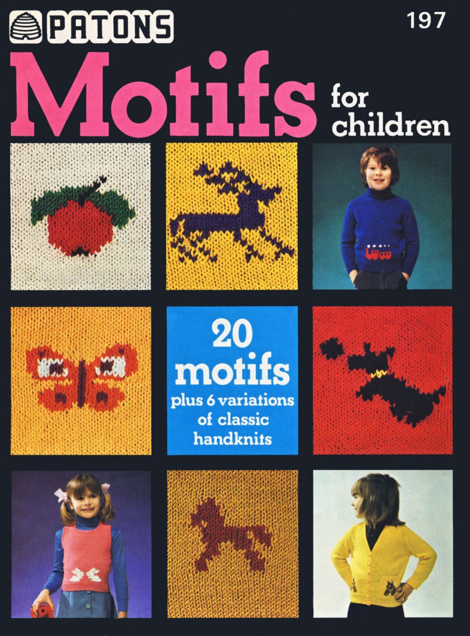 Motifs for Children Sweaters Vintage Knitting Patterns Book