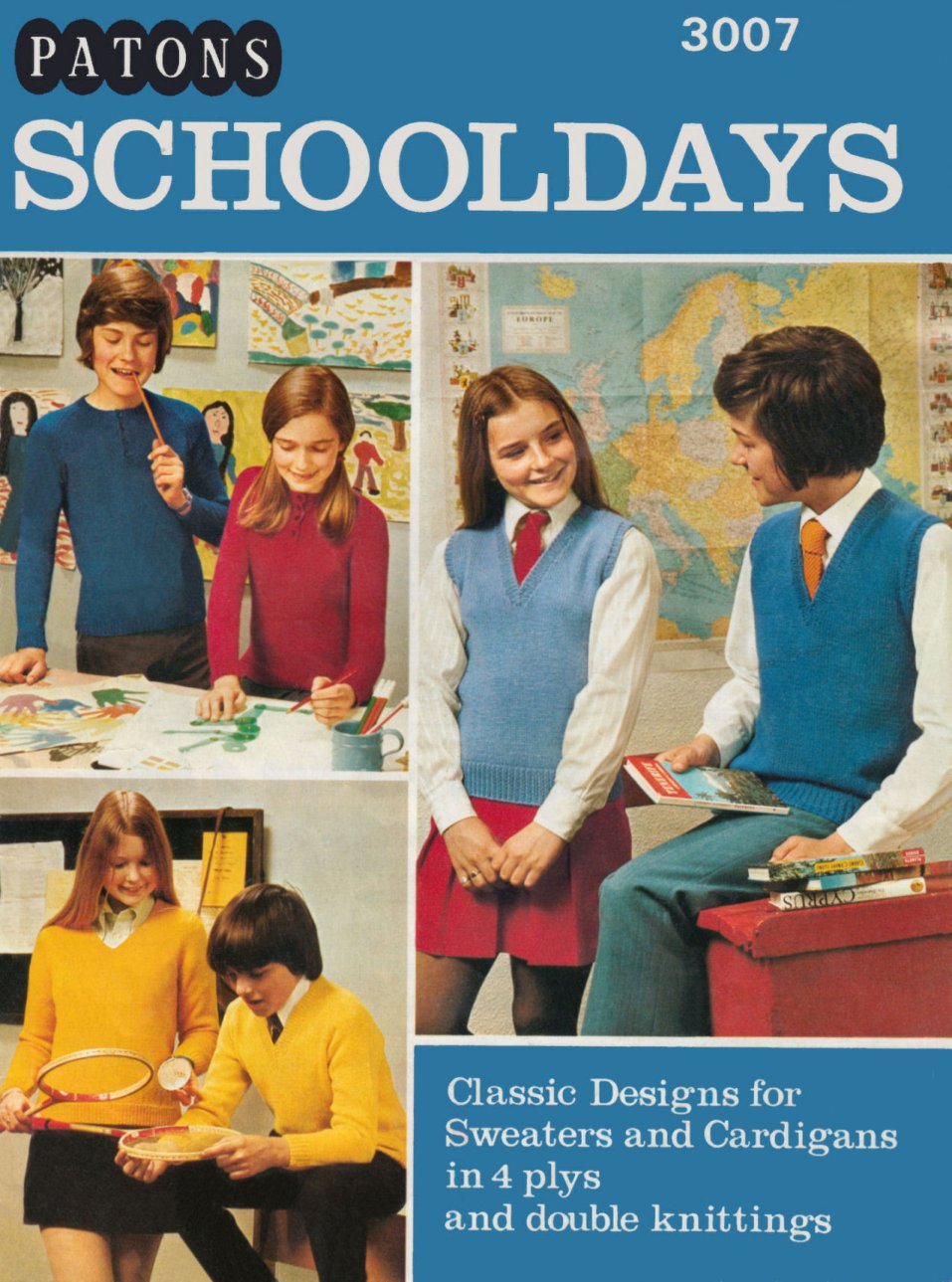 Schooldays Children Sweaters Knitting Patterns