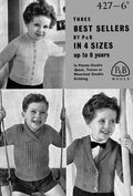 Three Best Sellers Children Sweaters Vintage Knitting Patterns