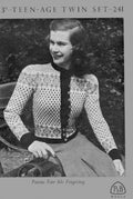 Fair Isle Sweaters Twin Set Knitting Pattern B32