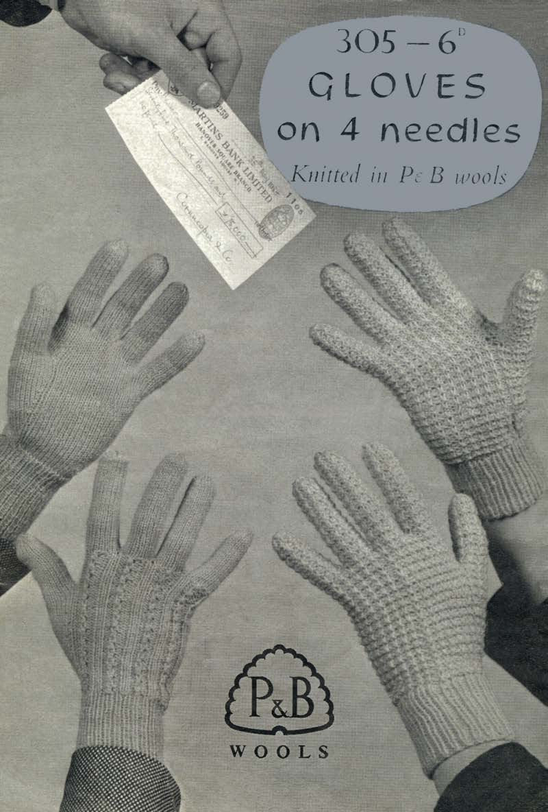 Gloves on 4 Needles Vintage Knitting Patterns