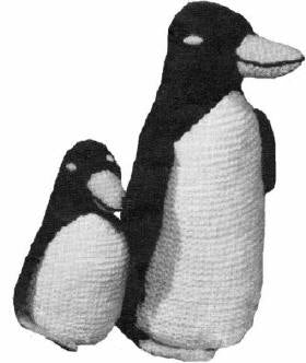 Penguin & Baby Stuffed Toys Knitting Pattern