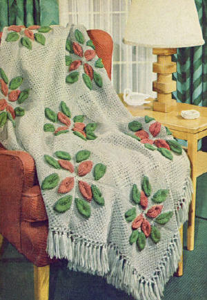 Petal Drops Afghan Knitting Pattern