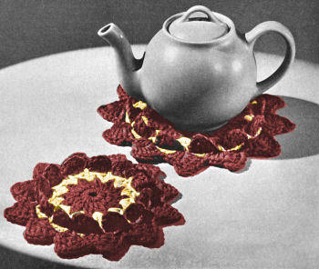 Petal Trivet or Pot Holder Crochet Pattern