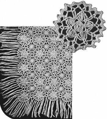Petunia Motif Bedspread Crochet Pattern
