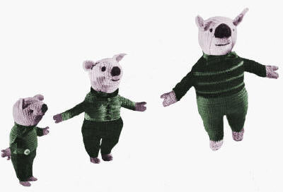 Pigs Stuffed Toys Crochet Pattern