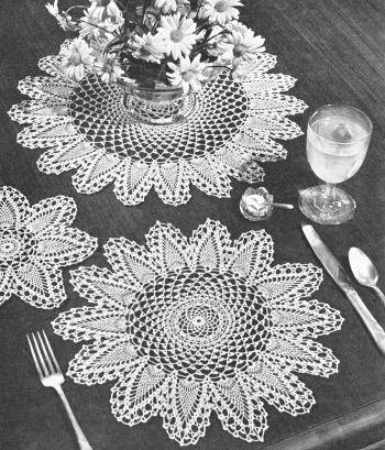 Pineapple Doily Table Setting Crochet Pattern