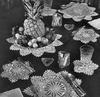 Pineapple Doily Table Setting Crochet Pattern